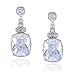 Sterling Silver Cubic Zirconia Edwardian-Inspired Drop Earrings by Cheline