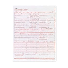 TOPS BUSINESS FORMS CMS Health Insurance Form 1500 Claim, 8-1/2 x 11, 250/Pack, Loose Forms