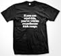 If You Can Read This, You're Within Roundhouse Kick Range T-shirt, Funny T-shirts, Large, Navy