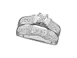 Stunning 2 Pc. White Gold And Diamond Wedding Set * BEST BUY*
