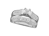 Stunning 2 Pc. White Gold And Diamond Wedding Set * BEST BUY*