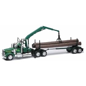Die-Cast Truck Replica - Kenworth W900 Log Carrier, 1:32 Scale, Model# 13743