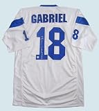 Roman Gabriel Signed White Jersey - Los Angeles Rams