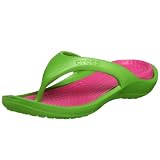 crocs Athens Thong Sandal,Lime/Fuchsia,Men's 4 M/Women's 6 M