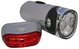 Eurolight - Phare avant 4 LED blanches - Modes statique et clignotant + Phare arrière 4 LED