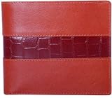 Leatherbay Double Fold Wallet w/Croc Accents Mens Wallets