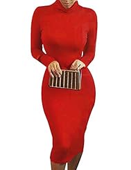 Sexy Long Sleeves Cotton Winter Fitted Bandage Dress/Bodycon Dress/Evening Dress/Party Dress/Midi Dress 