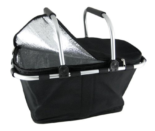 Black Canvas Insulated Market Basket Cooler