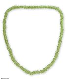 Peridot long necklace, 'Summer'