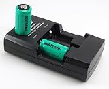 CR2 RAPID BATTERY CHARGER and TWO CR2 3V Lithium Li-ion RECHARGEABLE (Pre-charged) Batteries with Wall / Car (110V/240V/12V) Adapters - Kit
