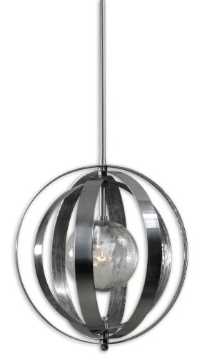 UttermostTrofarello Single-Light Pendant Lamp, Silver