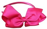 Large GrosGrain Tied Bow Headband ~ Bt Pink (1030)
