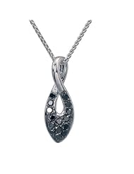 0.3 CT Black Diamond Pendant in Sterling Silver