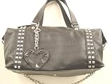 Lux De Ville Black Croc Design Spike Tote Bag Handbag with chain