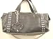 Lux De Ville Black Croc Design Spike Tote Bag Handbag with chain