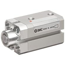 SMC RS Series Aluminum Stopper Air Cylinder, Compact, Double Acting, Through Hole Mounting, Switch Ready, Cushioned