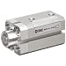SMC RS Series Aluminum Stopper Air Cylinder, Compact, Double Acting, Through Hole Mounting, Switch Ready, Cushioned