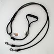 Timberwolf Alpine Rope 2-Dog Lead ~Black~ 7/16"x 72"