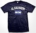 El Salvador Flag International Soccer Mens T-shirt, Salvadorian National Pride Men's Shirt , Small, Navy