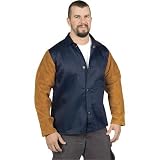 More details of product: Steiner Heavy-Duty Cotton Jacket w/Leather Sleeves - Large, Model# 12602