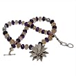 Multi Gemstone Necklace Silver Pendant 18.5 inches