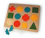 Wooden Inset Puzzle ? Shapes - Bigjigs Toys
