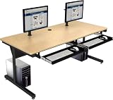 Basic Classroom Table 72''x30 - Black Frame, Maple Surface