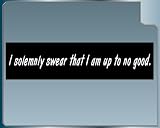 UP TO NO GOOD Harry Potter Funny Bumper Sticker