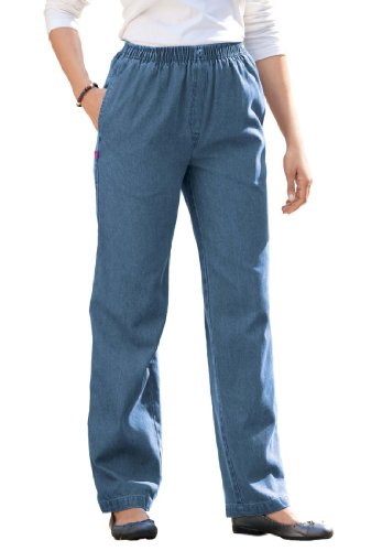 Petite jeans with pull on elastic waist product image