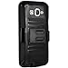 Samsung Galaxy J3,Galaxy amp Prime Case, Bastex Heavy Duty Protective Hybrid Kickstand Black Rubber Silicone Cover Hard Plastic Black Case With Holster Clip for Samsung Galaxy J3