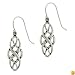 Sterling Silver Celtic Design Oval Dangle Earrings