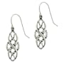 Sterling Silver Celtic Design Oval Dangle Earrings