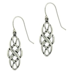 Click here to buy Sterling Silver Celtic Design Oval Dangle Earrings by Amazon.com Collection.