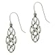 Sterling Silver Celtic Design Oval Dangle Earrings
