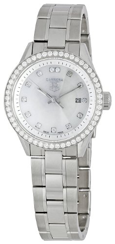 TAG Heuer Womens WV1413BA0793 Carrera Diamond Bezel Watch