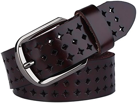 BESTINTHEBOX Fashion Women's Metal Hollow Star Leather Jean Belt
