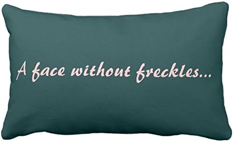 Home Decor A Face Without Freckles... Lumbar Throw Pillowcase