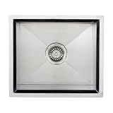 Ticor Square Undermount 16 Gauge Stainless Steel Beveled Kitchen Sink