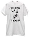 Jesus Hearts Loves Leos - Spiritual State of Mind - Zodiac T Shirt
