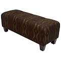Wave Stripe 6-Button Tufted Bench - Purple