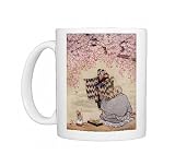 Japanese poet under a cherry tree Photo Mugs