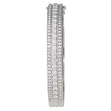14K White Gold 2 3/4 ct. Machine Set Diamond Bangle Bracelet (F-G Color, VS Clarity)
