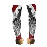 Primal Wear Tattoo Red/Grey Arm Warmers (Medium)