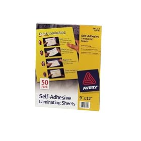 Avery Self-Adhesive Laminating Sheets, 9 x 12 Inches, Box of 50 (73601)