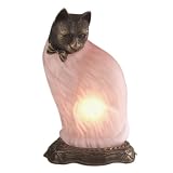 Cat Accent Lamp with Pink Shade