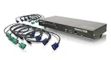 IOGEAR 8-Port USB PS/2 Combo VGA KVMP Switch with USB KVM Cables GCS1808KITU