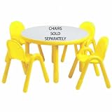 20 Tall Round Baseline Table (Canary Yellow) (20H x 36W x 36D)