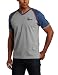 Generra Men's Jersey V-Block Tee, Heather Grey/indigo, Large