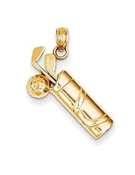 14k Diamond-Cut Golf Bag Charm
