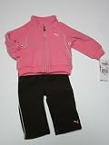 PUMA （プーマ）ベビーフリース上下セット3-6M（ライトピンク×ブラウン）♪並行輸入